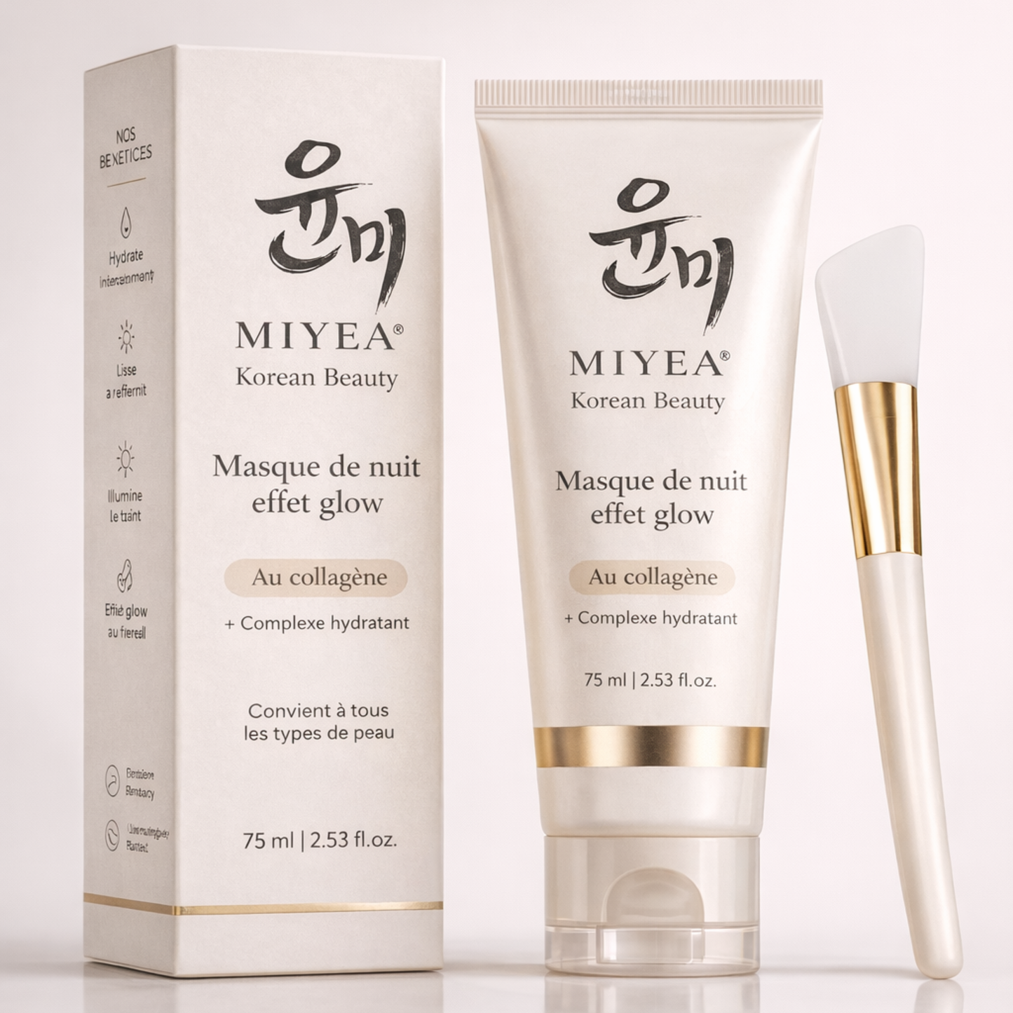 Masque de nuit effet glow au collagène | MIYEA®